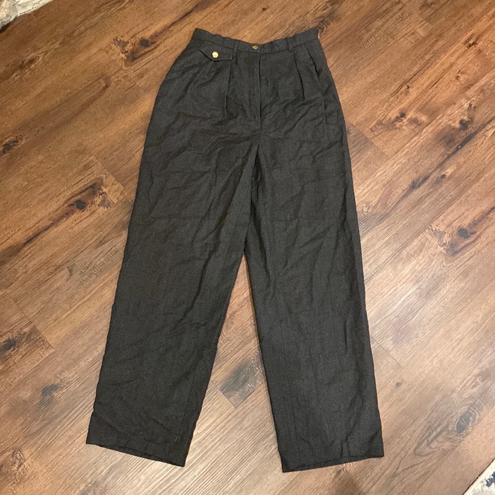 Burberrys Vintage Wool Womens Slacks Trousers Pants